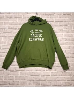 Pacsun Green Hooded Sweatshirt Adult L Pacific Sunwear Los Angeles
